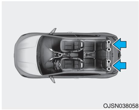 HYUNDAI Veloster (2018-2022) - Ancrages et attaches inférieurs pour sièges pour enfant (LATCH) - 1