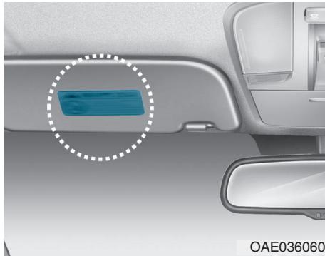 HYUNDAI Veloster (2018-2022) - Étiquette d'avertissement des coussins gonflables - 1