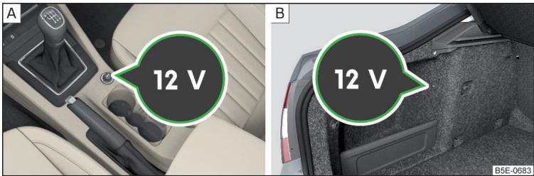 SKODA Octavia 3 (2017-2020) - Prise 12 Volts dans l'habitacle - 1
