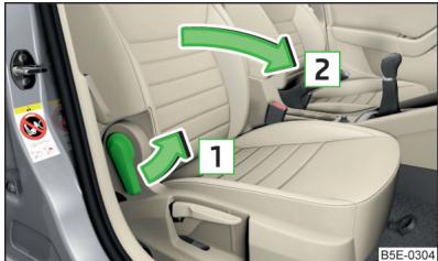 SKODA Octavia 3 (2017-2020) - Dossier rabatable du siège du passager avant - 1