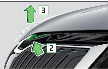 SKODA Octavia 3 (2017-2020) - Ouvrir et fermer le capot moteur - 2