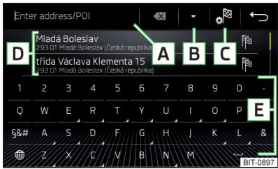 SKODA Octavia 3 (2017-2020) - Recherche une destination /destination spéciale - 1