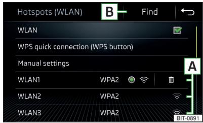SKODA Octavia 3 (2017-2020) - Connector l'infodivertissement au hotspot de l'appareil externe - 1
