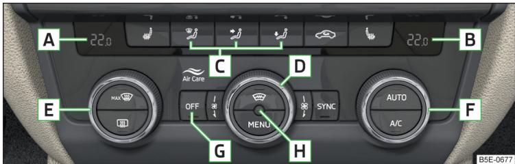 SKODA Octavia 3 (2017-2020) - Climatronic (climatisation automatique) - 1