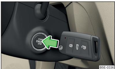 SKODA Octavia 3 (2017-2020) - Problème au démarrage du moteur - vehicules avec bouton de démarrage - 1