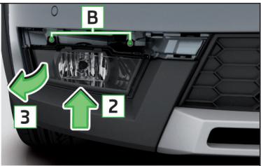 SKODA Octavia 3 (2017-2020) - Remplacement de l'ampoule du feu de l'antibrouillard - 2