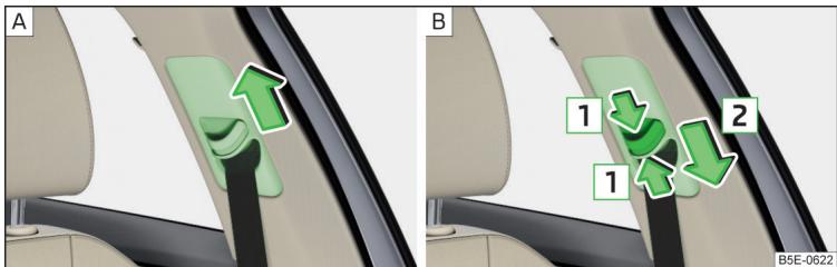 SKODA Octavia 3 (2017-2020) - Réglage correct de la ceinture - 2