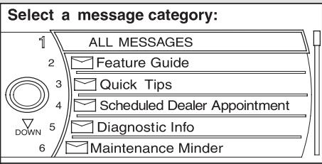 Acura RL (2011) - Lecture des messages - 4