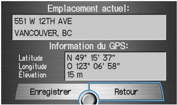 Acura RL (2011) - Affichage/enregistrement de l'emplacement actuel 📄 - 1