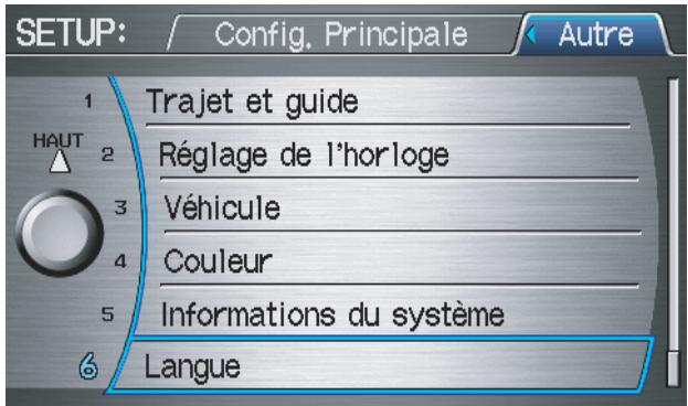 Acura RL (2011) - SETUP (Autre) - 2