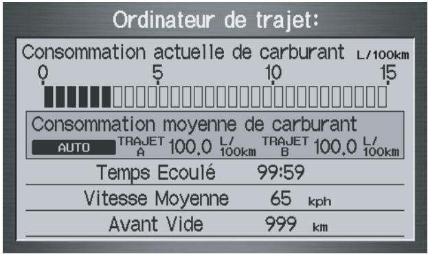 Acura RL (2011) - Ordinateur de trajet - 1