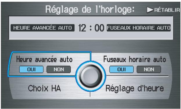 Acura RL (2011) - Réglage de l'horloge - 1