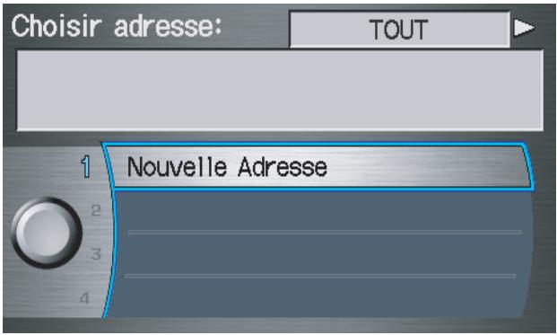 Acura RL (2011) - Saisir une adresse - 1