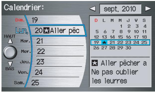 Acura RL (2011) - Calendrier - 1
