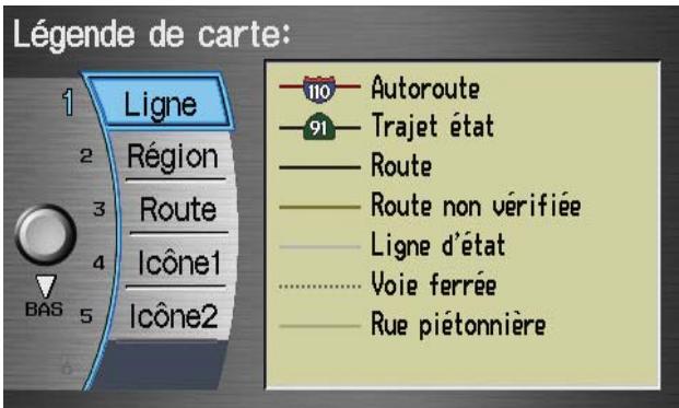 Acura RL (2011) - Légende de carte - 1