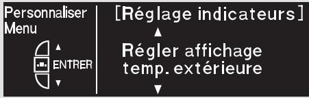 Acura RL (2011) - Réglage de l'affichage de la température extérieure - 1