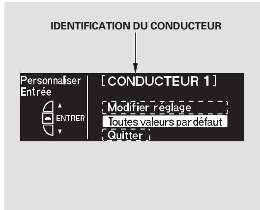 Acura RL (2011) - Programmations personnelles - 1