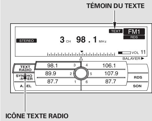 Acura RL (2011) - Affichage du texte de la radio - 1