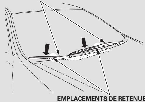 Acura RL (2011) - Positions du bras de l'essuie-glace - 2