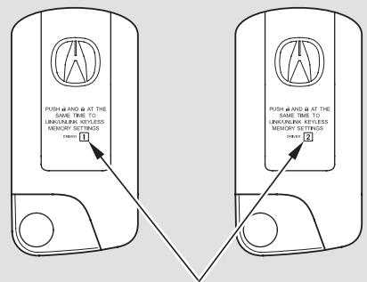 Acura RL (2011) - Rappel d'une position de conduite mémorisée - 1