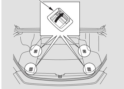 Acura RL (2011) - Crochets de fixation des bagages - 2