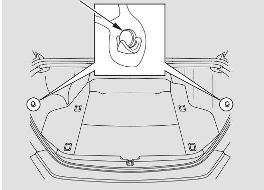 Acura RL (2011) - Crochets de fixation des bagages - 1