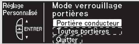 Acura RL (2011) - Mode de verrouillage des portières - 2