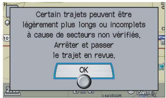 Acura RL (2011) - Trajet dans une région non vérifiée « NON » - 1