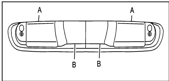GMC Sierra (2006-2013) - Feu d'arrêt central surélevé et éclairage du compartment utilitaire - 2