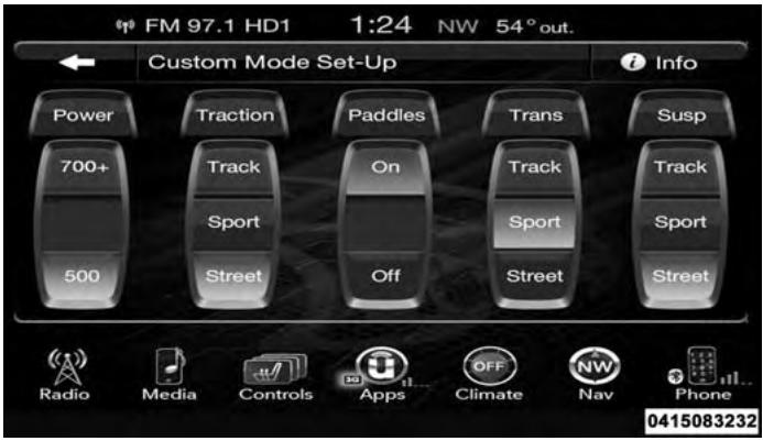 DODGE Challenger Phase 2 (2015-2023) - MODES DE CONDUITE - 2