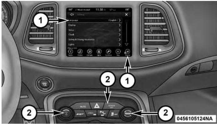 DODGE Challenger Phase 2 (2015-2023) - RéGLAGES DU SYSTÉME UCONNECT - 1