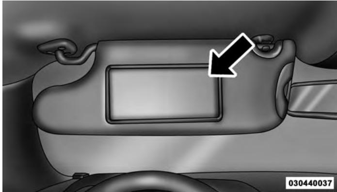 DODGE Challenger Phase 2 (2015-2023) - Miroirs de courtoisie avec éclairage - 1