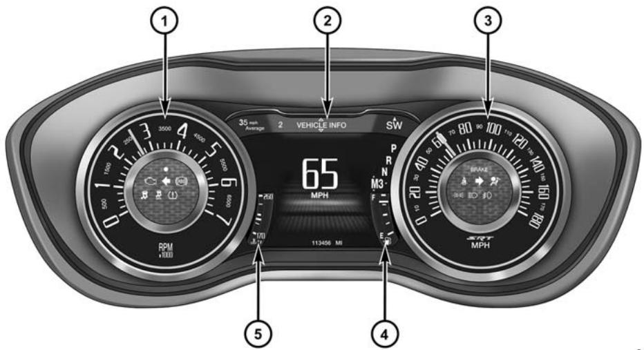 DODGE Challenger Phase 2 (2015-2023) - GROUPE D'INSTRUMENTS - SRT - 1