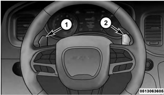 DODGE Challenger Phase 2 (2015-2023) - Palettes de changement de vitesse sur le volant ou levier monté sur la console - 1