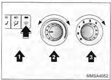 KIA Magentis MS (2000-2005) - DEGIVRAGE ET   DÉSEMBUAGE DU PAREBRISE (COMMANDE   MANUELLE) - 1