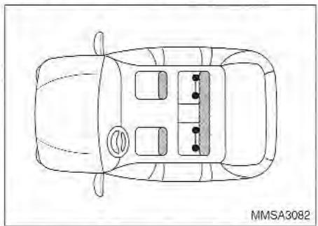 KIA Magentis MS (2000-2005) - - ANCRAGE DU DISPOSITIF DE RETENUE D'ENFANT - 1
