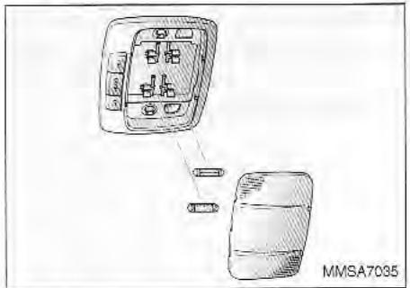 KIA Magentis MS (2000-2005) - PLAFONNIER - REMPLACEMENT DE L'AMPOULE - 1