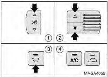 KIA Magentis MS (2000-2005) - DEGIVRAGE ET   DÉSEMBUAGE DU PAREBRISE (COMMANDEAUTOMATIQUE) - 1