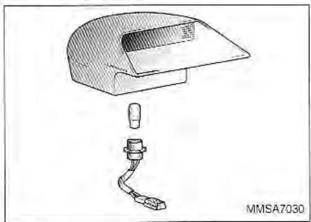 KIA Magentis MS (2000-2005) - FEUX DE FREINAGE CENTRAL- REMPLACEMENT DE L'AMPOULE - 1
