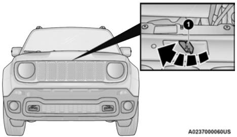 JEEP Renegade Phase 2 (2018-2022) - POUR OUVRIR LE CAPOT - 2