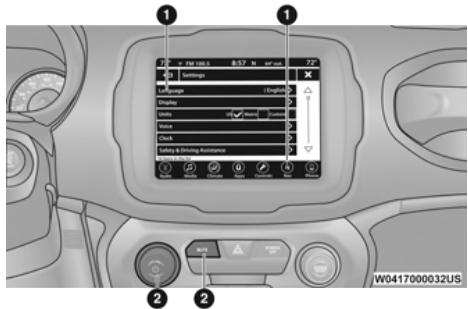 JEEP Renegade Phase 2 (2018-2022) - FONCTIONS PROGRAMMABLES PAR L'UTILISATEUR - 1