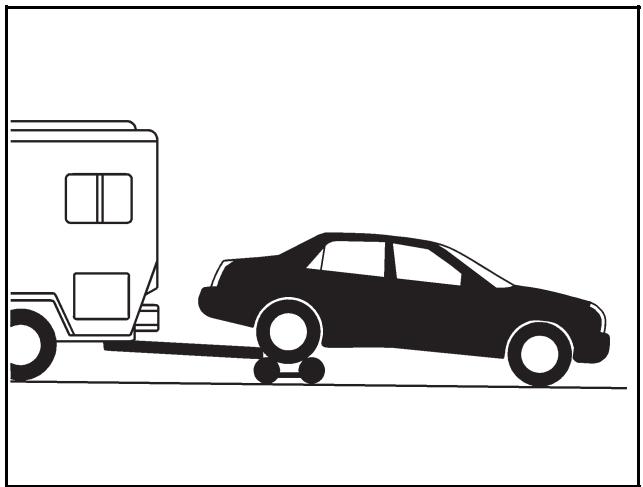 CADILLAC STS (2011) - Remorquage avec chariot (véhicules à traction arrière) - 1