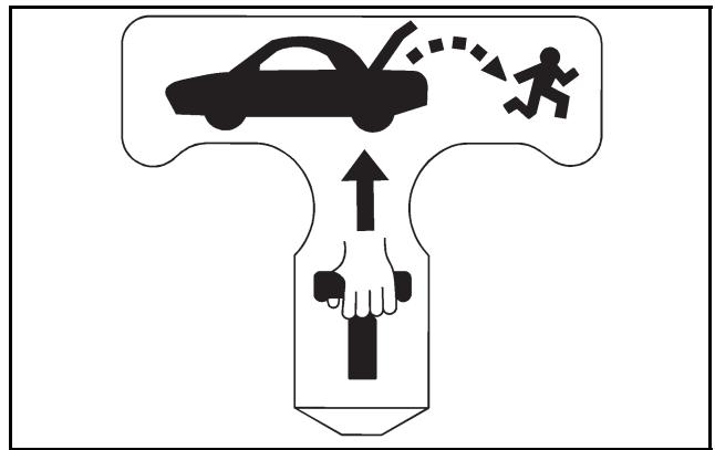 CADILLAC STS (2011) - Poignée de déverrouillage d'urgence du coffre - 1