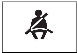 CADILLAC STS (2011) - Rappels de ceinture de sécurité Témoin de rappel de bouclage de la ceinture de sécurité du conducteur - 1