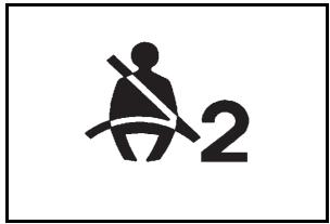 CADILLAC STS (2011) - Témoin de rappel de bouclage de la ceinture de sécurité de passager - 1
