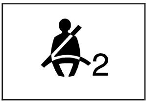 Saturn Vue 2 (2008) - Témoin de rappel de bouclage de la ceinture de sécurité du passager - 1
