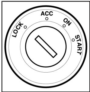 Saturn Vue 2 (2008) - Positions du commutateur d'allumage - 1