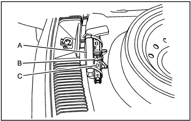 Saturn Vue 2 (2008) - Dépose du pneu de secours et des outils - 4