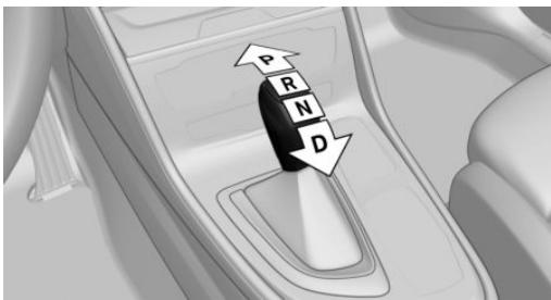 BMW X1 Phase 2 (2019-2022) - Placer la manette de sélection sur D, N, R ou P - 2