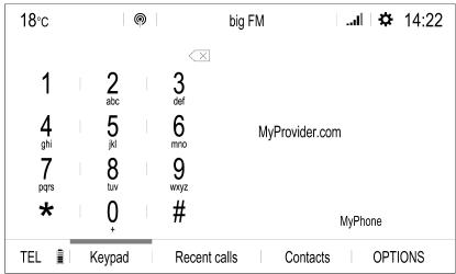 Vauxhall Grandland A Phase 2 (2021-2024) - Phone main menu - 1